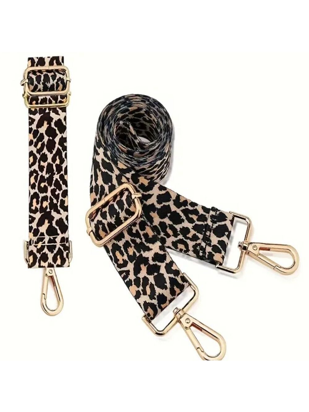 Leopard Print Adjustable Wide Bag Strap Replacement Crossbody Shoulder Strap - Picture 8 of 14